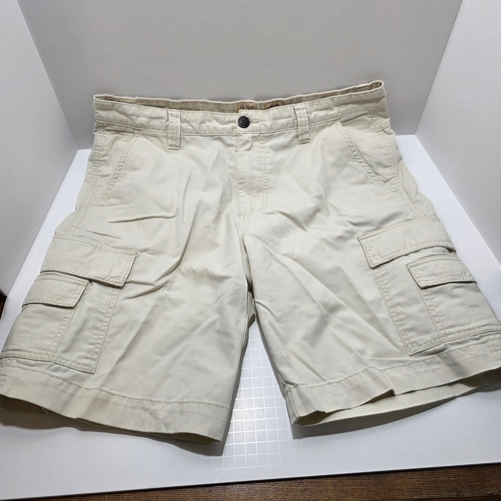 RedHead Brand Co Mens Tan Cargo Shorts Size 38 Khaki Cotton Blend
